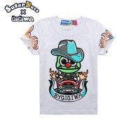 齐齐蛙夏季 0278 T恤上衣 短袖 儿童男女童纯棉卡通甜心鸭子圆领半袖