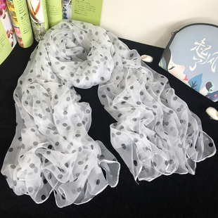 杭州丝绸女真丝围巾春秋冬季桑蚕丝丝巾围脖披肩两用长款纱巾女夏