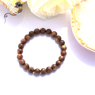 天然海南莺歌绿奇楠沉香圆珠手串文玩佛珠单圈手链