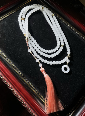 伶达新中式斜挎链小众设计感长款毛衣链衣服挂饰