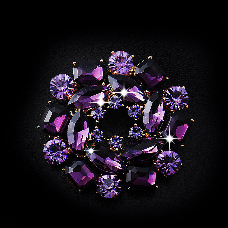 Broche femme LINGLADY en Zircon diamant - Ref 1185589 Image 3