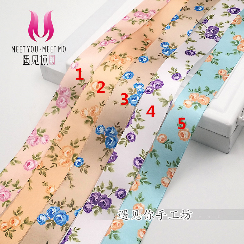 （5米价）姚明2.5cm涤纶色丁玫瑰花 印花涤纶缎带diy材料特价清仓在类目 居家布艺, 缝纫DIY材料、工具及成品, 缝纫DIY配件/辅料/配饰, 丝带/绸带/布带中 - 来自Buy2taobao.com提供专业的淘宝代购服务