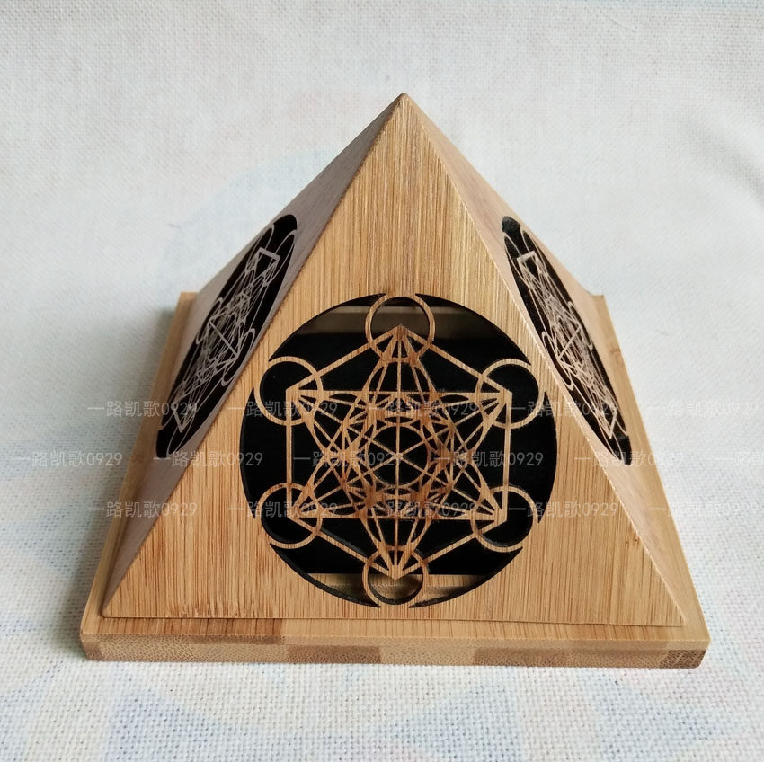 大天使麦达昶几何立方体 金字塔香炉香盒丰盛树香炉香托不退不换