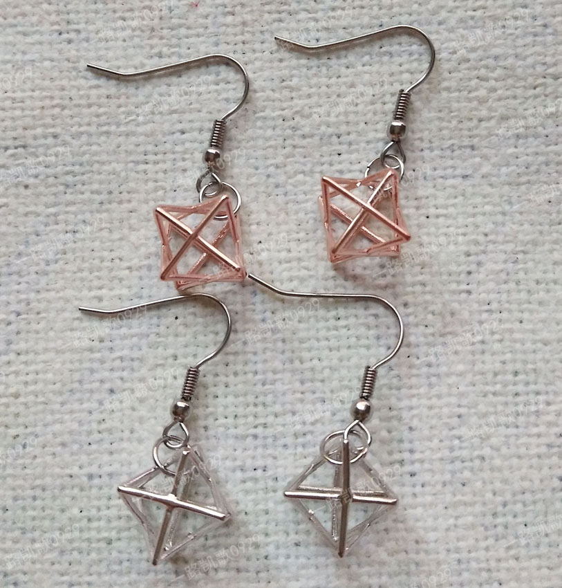 梅尔卡巴神圣几何能量符号耳环