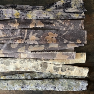 未完成 植物染vintage棉麻毛边艺术隔断挂布装饰侘寂风限定布条