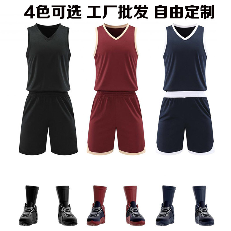 极速潮男篮球服套装无袖圆领速干背心宽松运动夏透气训练比赛