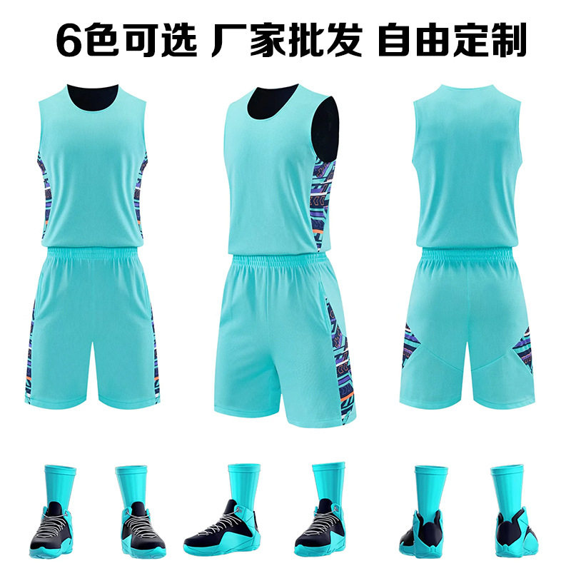 极速儿童青训印字训练比赛队服双面穿篮球服套装夏季男女透气