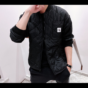 Calvin Klein CK男士2024新款休闲薄棉服棒球领保暖夹克外套CM8-7