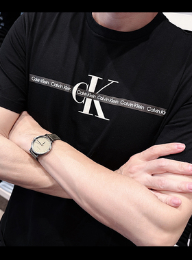 Calvin Klein CK男士新款圆领时尚休闲柔软棉质短袖T恤CM3-242