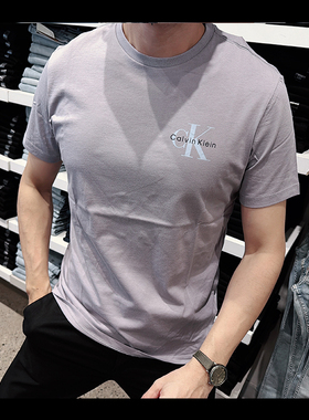 Calvin Klein CK男士新款圆领时尚休闲柔软棉质短袖T恤CM3-235