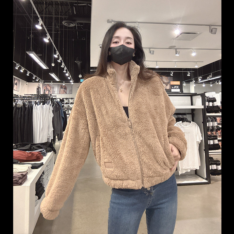 CalvinKlein女羊羔绒泰迪绒卫衣