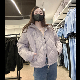 时尚 新款 Klein女士冬季 菱格纹防风防水棉服外套CW517 Calvin