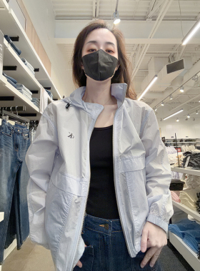 Calvin Klein CK女士新款防风防雨透气柔软防晒服防晒衣外套CW716