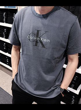 Calvin Klein CK男士新款圆领时尚休闲柔软棉质短袖T恤CM3-175