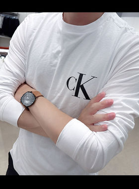 CalvinKlein男士修身长袖T恤