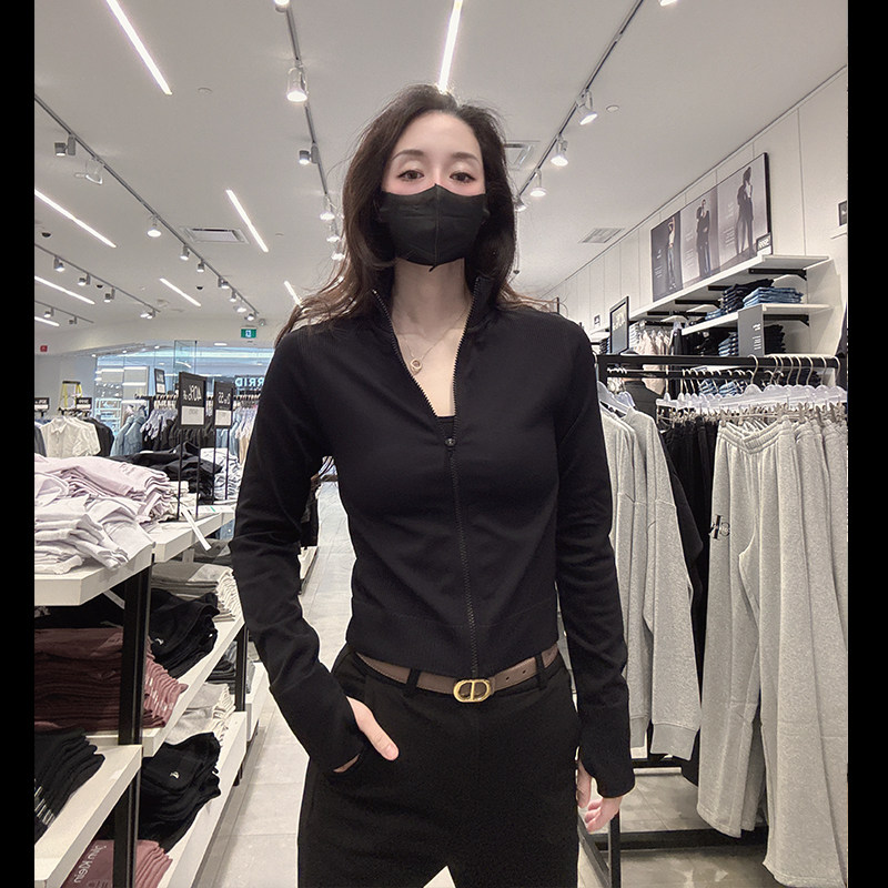 Calvin Klein CK女士春夏修身显瘦立领运动开衫卫衣外套CW108