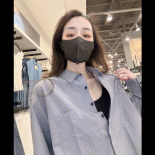 Calvin Klein CK女士新款时尚百搭柔软棉质宽松显瘦长袖衬衫CW721