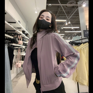 Calvin Klein CK女士新款时尚立领弹力速干柔软运动拉链外套CW606