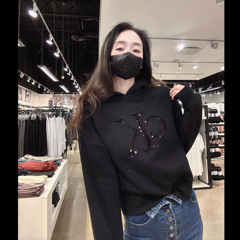 CalvinKlein女士亮片Logo卫衣图片