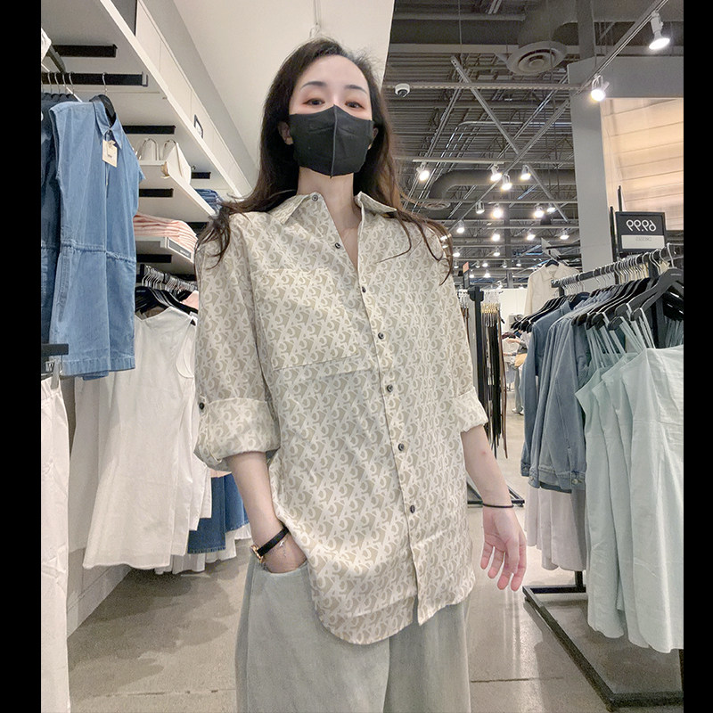 CK女士长袖衬衫宽松款