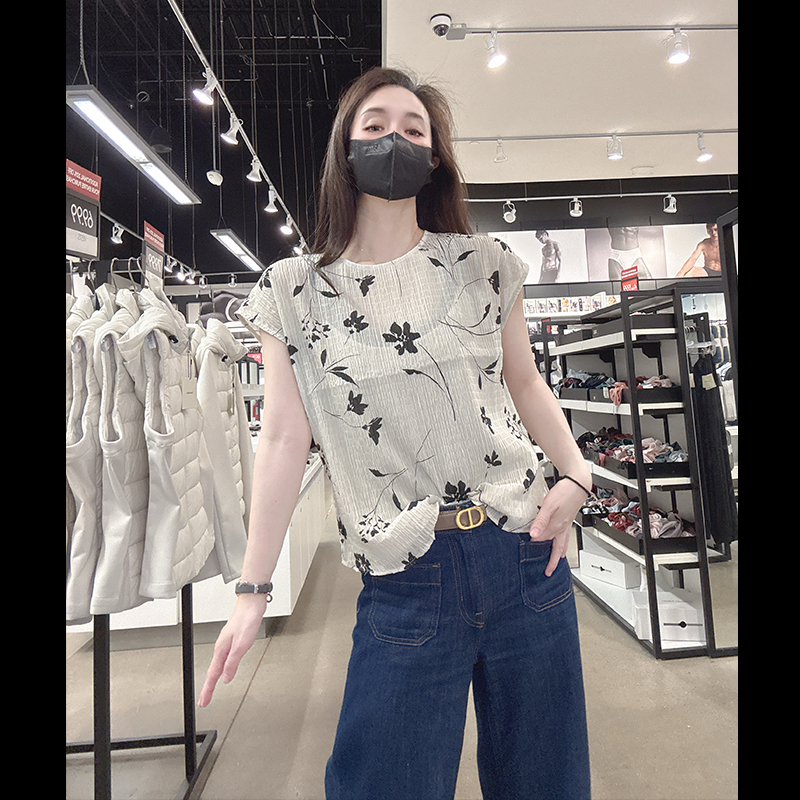 CK女士凉感雪纺短袖T恤