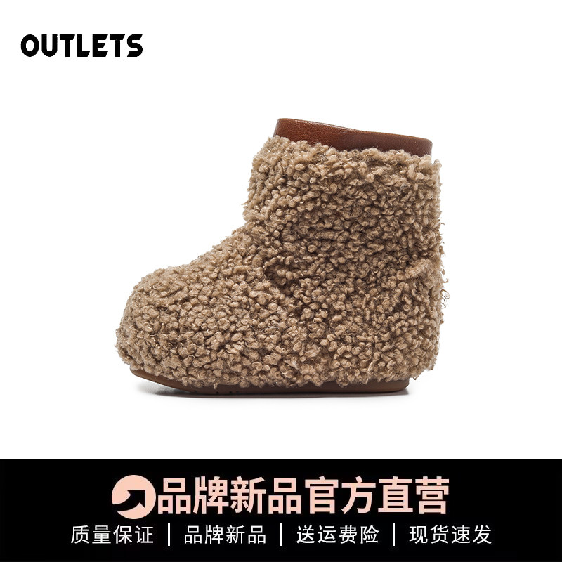 二棉女童毛毛靴可爱风宝宝雪地靴