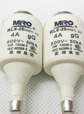 MRO茗熔陶瓷保险丝管RL6-25 RO21 R021 4A 6A 500V gG 熔断器 6MM