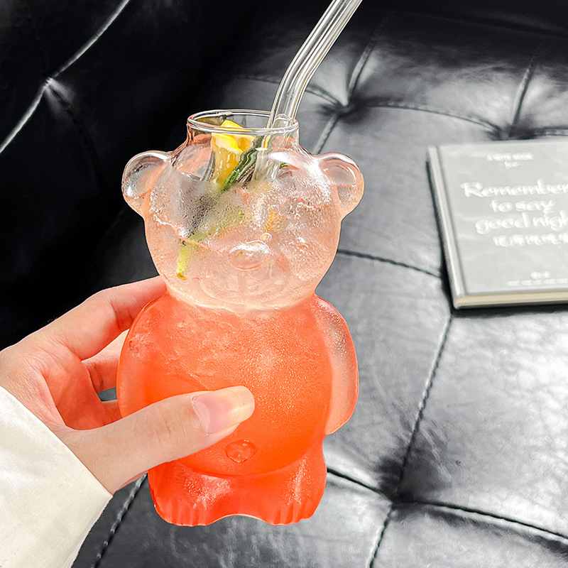 网红小熊杯高硼硅耐热玻璃杯