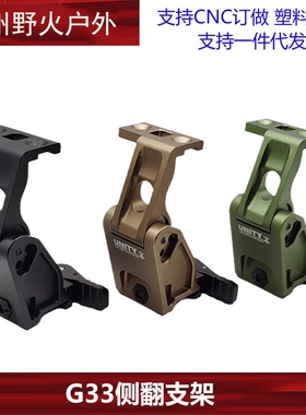 UNITY金属侧翻支架适配G33 FTC UN增高底座20mm 导轨快拆增高支架