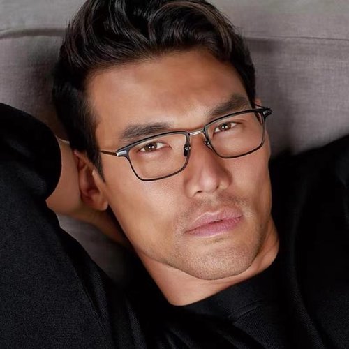 日本方框商务钛架眼镜