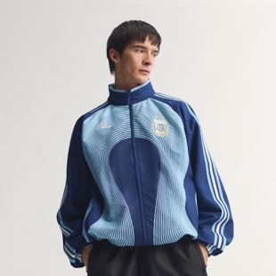 Adidas阿迪达斯阿根廷队宽松版型上衣足球休闲文化夹克外套JZ2214