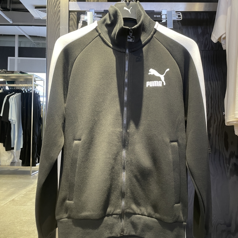 Puma彪马男立领黑白撞色运动外套
