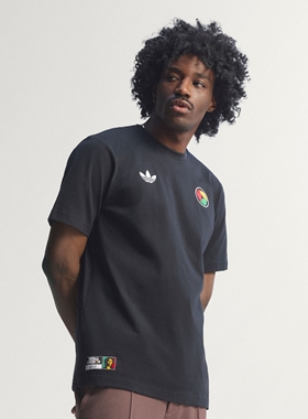Adidas阿迪达斯鲍勃·马利系列足球休闲文化纯棉短袖T恤KD2420