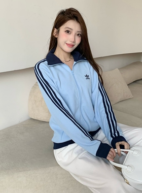 Adidas阿迪达斯人宠同款经典复古华夫格运动宽松情侣薄外套KY1086