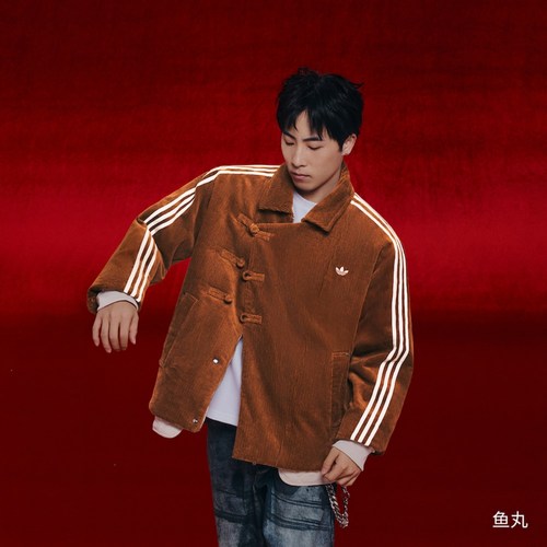 阿迪达斯明星同款新中式保暖棉服