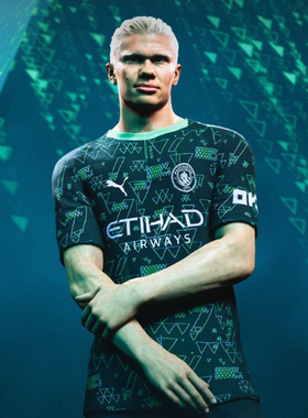 Puma彪马曼城25/26赛季吸湿速干球迷版第四套球衣短袖T恤782692