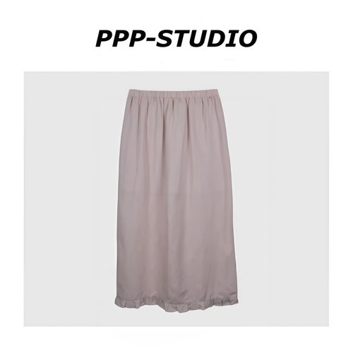 『PP-STUDIO』“莱赛尔苎麻”时尚百搭休闲风高腰半身裙*20261066