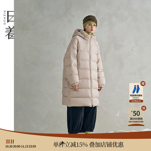 【同价双11】日着侠趣践仔帽O型长羽绒服2026冬新款显瘦保暖外套
