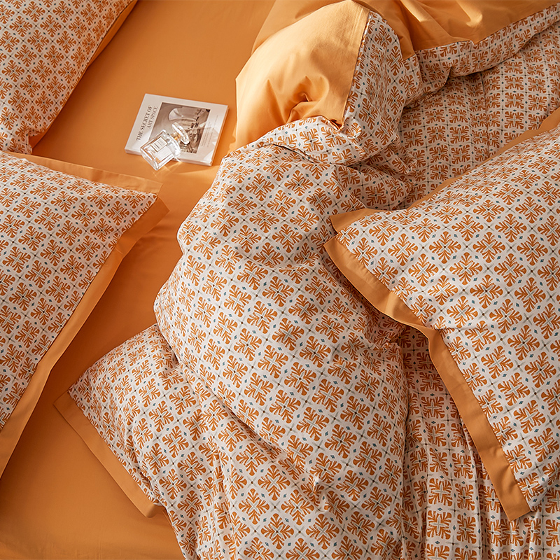 床单款四件套纯棉水洗棉田园公主