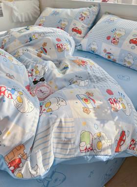 全棉13372正版授权经典奥特曼四件套纯棉单双人床单被罩床笠套件