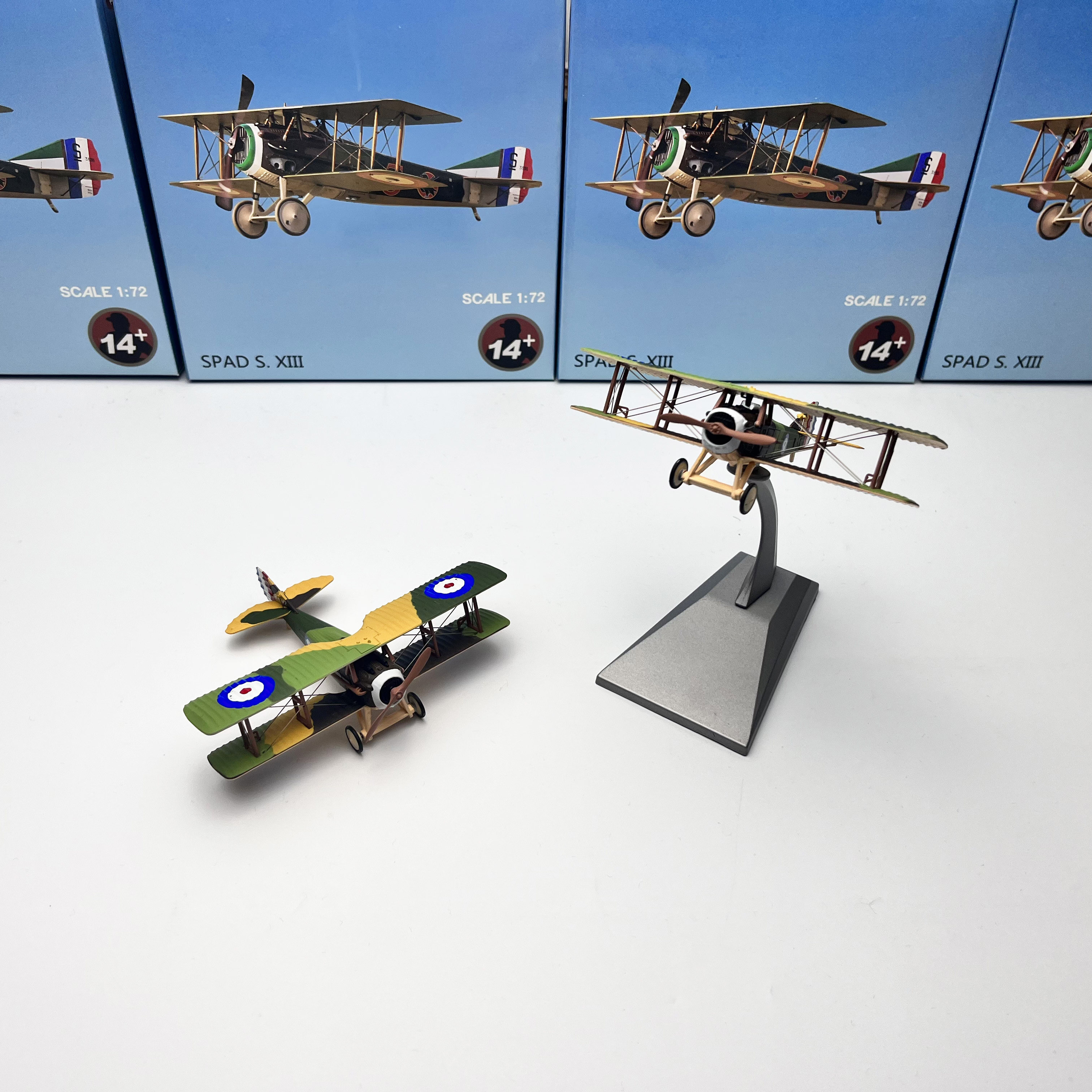 1/72一战斯帕德spad xiii单座双翼战斗机军事飞机金属模型摆件