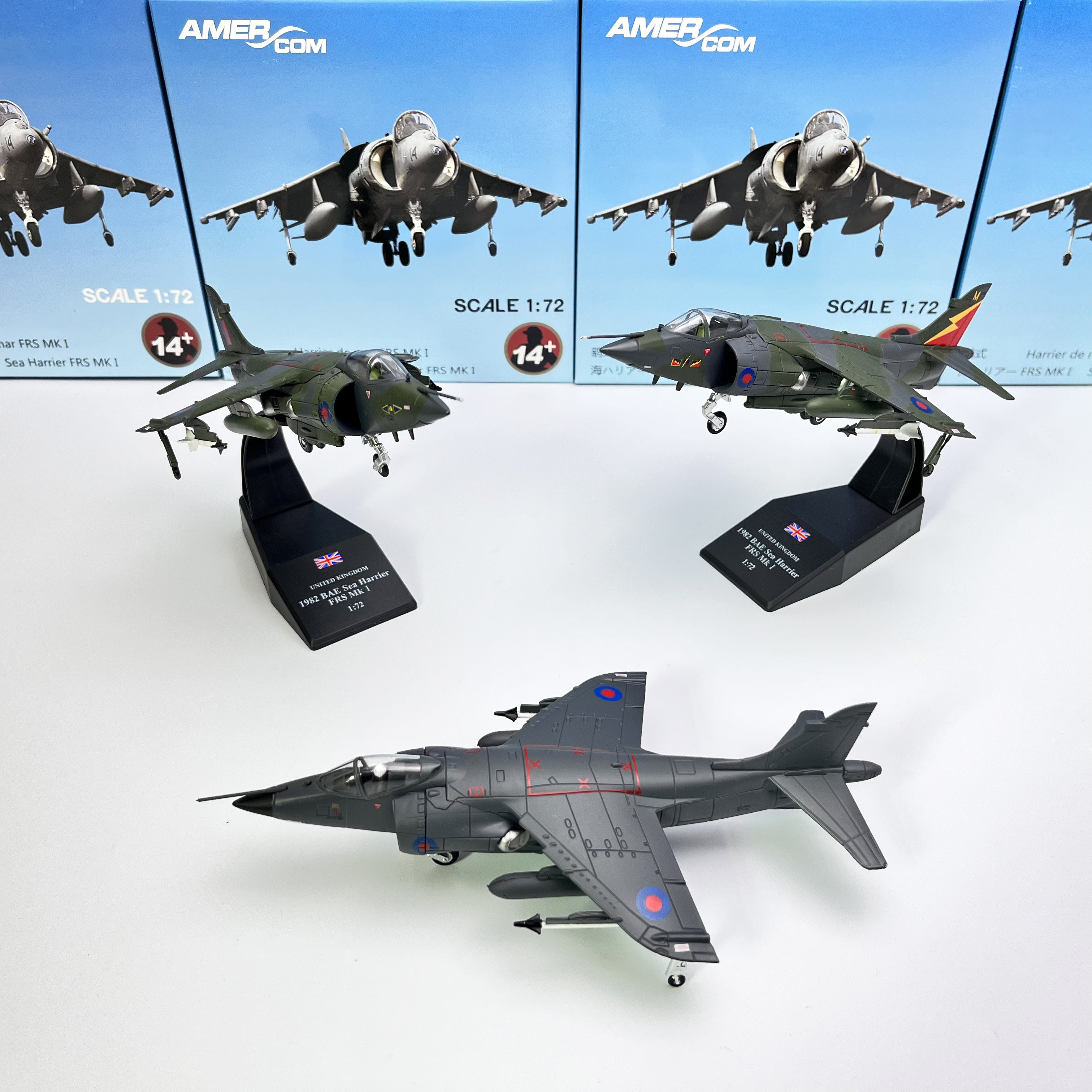 1/72英国鹞式战机海鹞战斗机飞机军事模型成品合金仿真摆件玩具