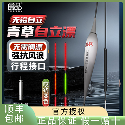 詹品青鱼鲫鱼草鱼大物无铅自立漂咬钩变色高灵敏led电子夜光鱼漂