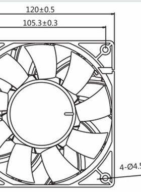 AFB1248SHF 12032/48V 0.45A 120*120*38MM轴流散热风扇