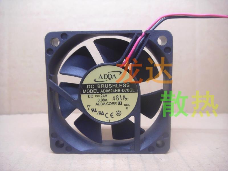 ADDA AD0624HB-D70GL 6015 24V 0.08A 6CM/厘米变频器散热风扇