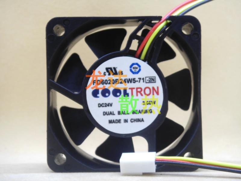 全新原装cooLTRON 正品风扇 FBD6020B24W5-71 24V 3.60W 6CM