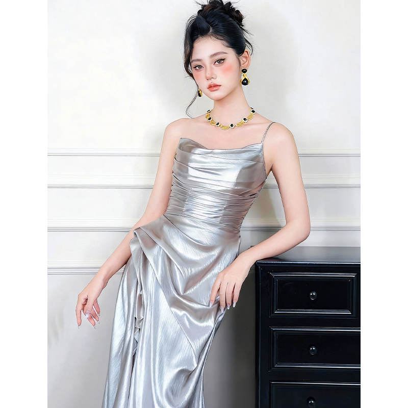 法式高级感气质晚礼服女轻奢显瘦新娘宴会订婚敬酒服生日写真长裙