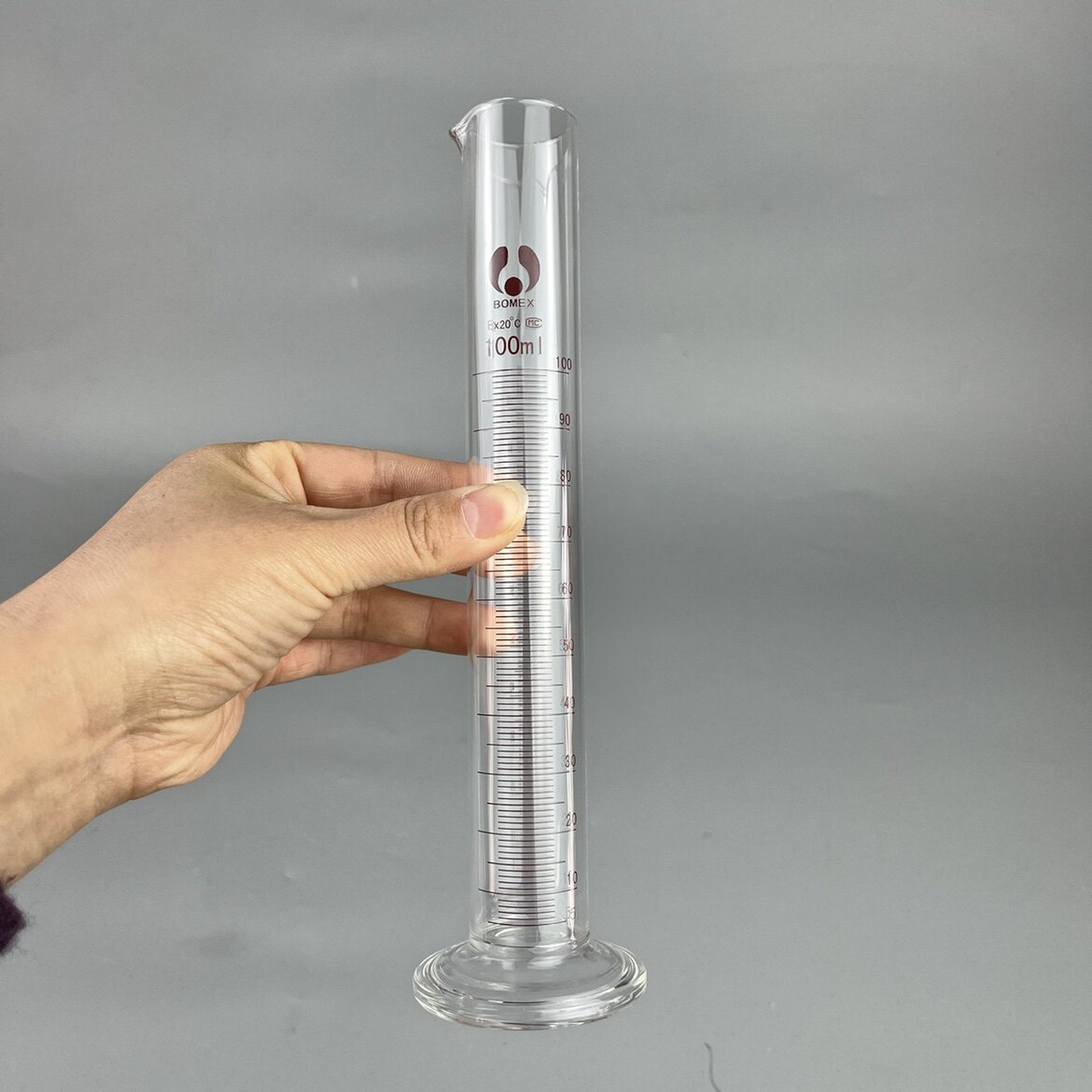 玻璃量筒高硼硅玻璃100ml刻度量筒实验室量筒量器量出式量筒