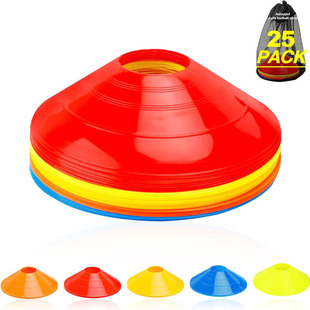 25pcs Agility Soccer Cones with Carry Bag for Football Cones
