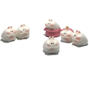 7pcs mini Rabbits Squishies Kids Mochi Squishy Toys Kawaii